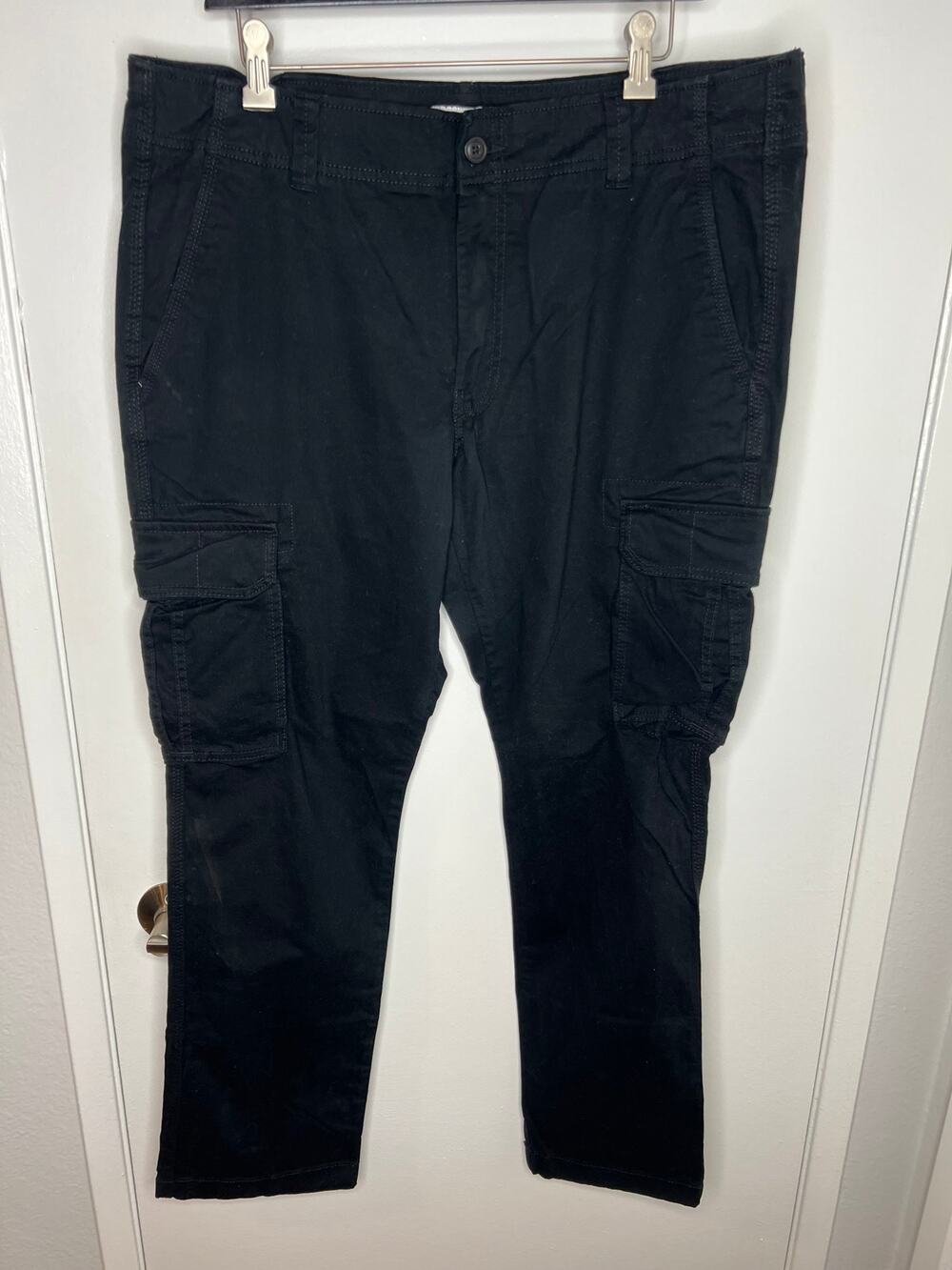 Goodfellow & Co Men's Straight Leg Cargo Pants Black ~ Size 36x32